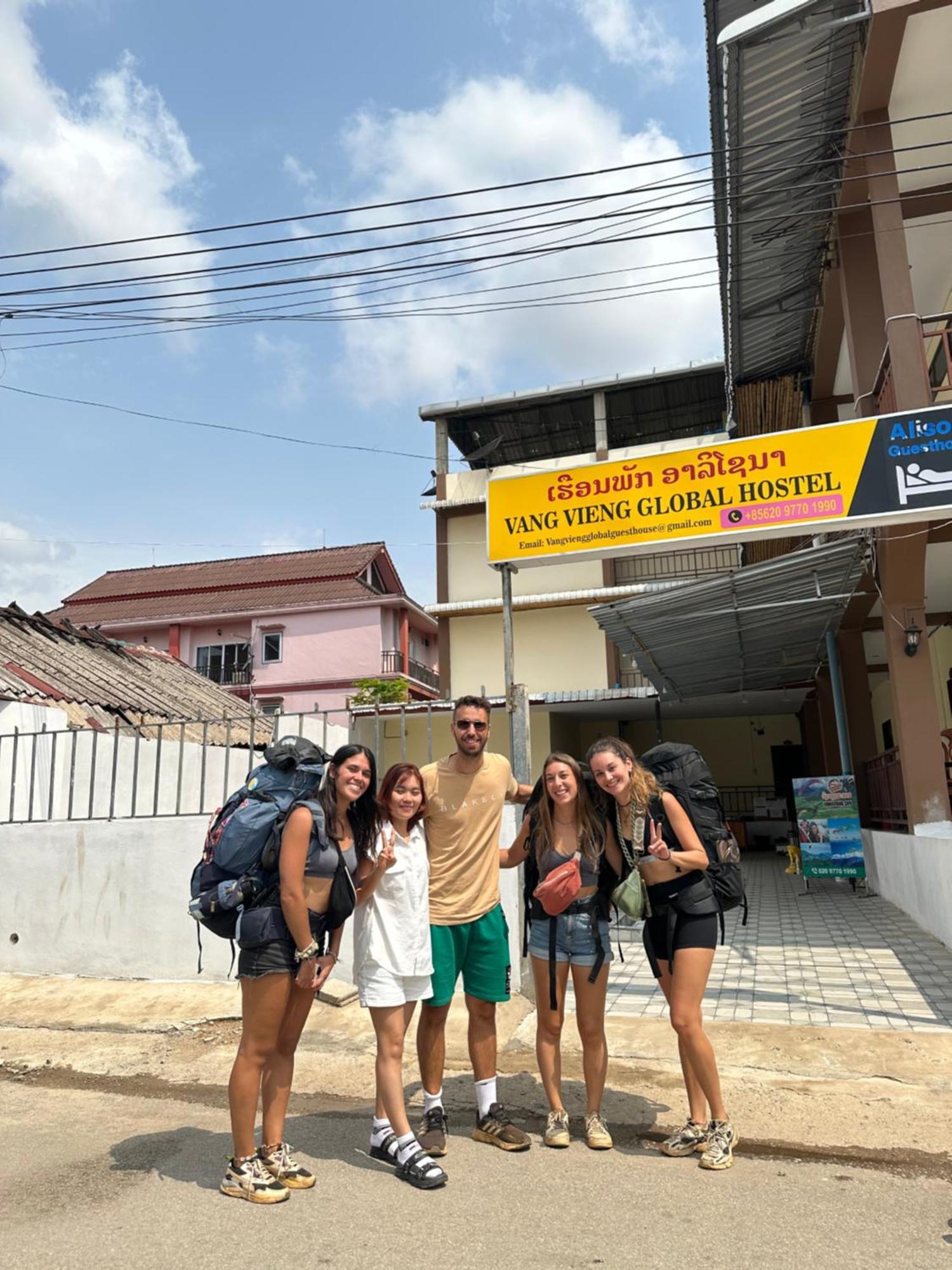 Vang Vieng Global Hostel Экстерьер фото